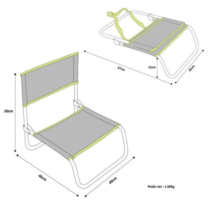 Chaise basse de plage SURPASS