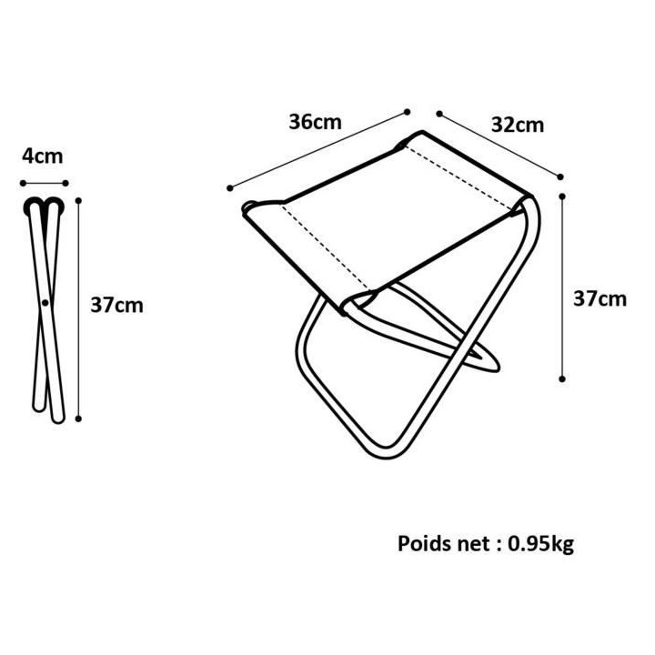 Tabouret camping / peche - SURPASS