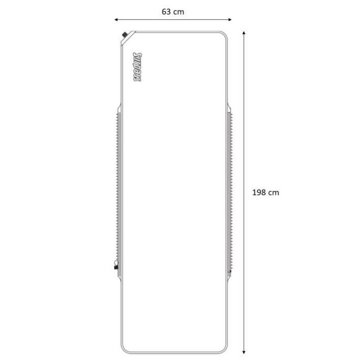 Matelas autogonflant de camping rouge SURPASS - Largeur 63 cm - 1 pers
