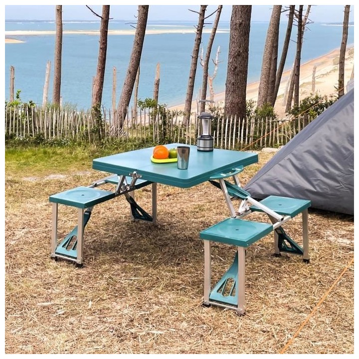 Table de camping pliante 4 personnes SURPASS vert