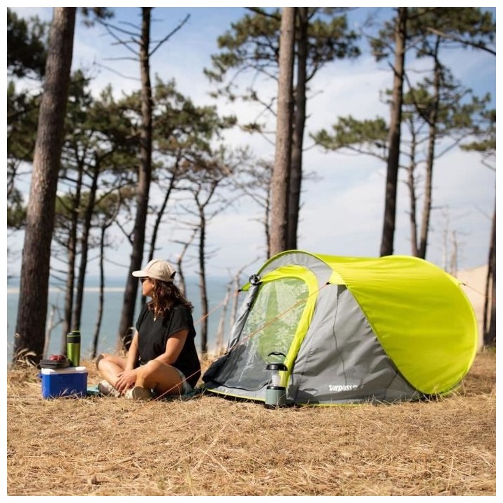 Tente pop up 2 places SURPASS SURPTENT202 Vert et Gris
