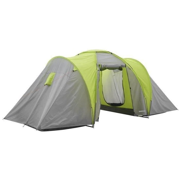 Tente de camping familiale 4 places SURPASS SURPTENT401 Vert et Gris