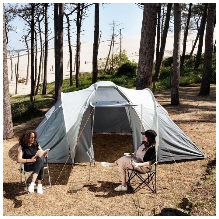 Tente camping 4 places SURPASS SURPTENT401G Gris
