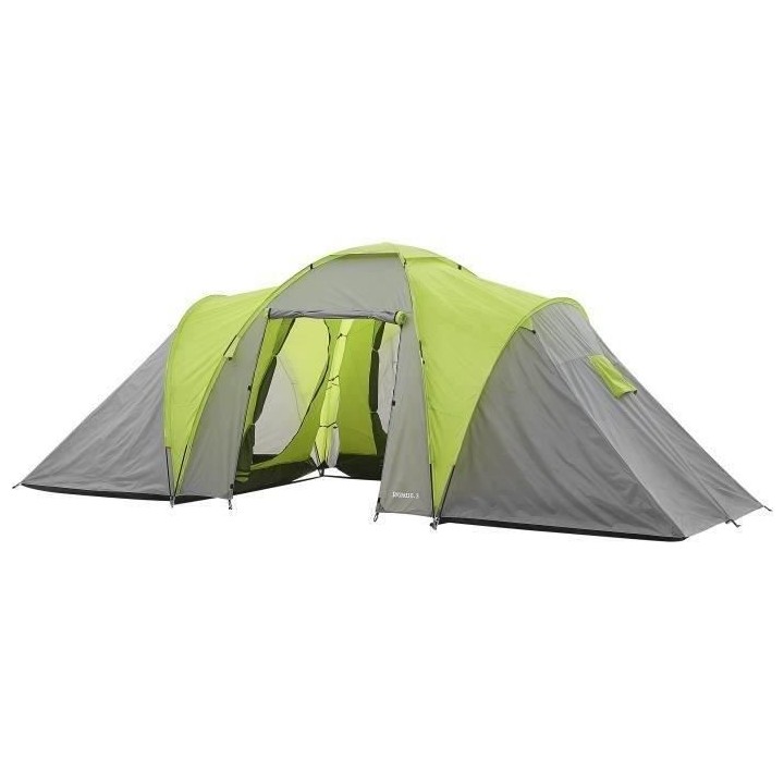 Tente de camping familiale 6 places SURPASS SURPTENT601 Vert et Gris