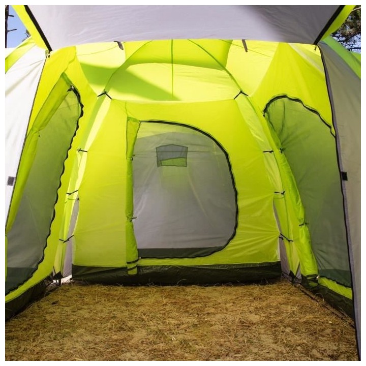 Tente de camping familiale 6 places SURPASS SURPTENT601 Vert et Gris