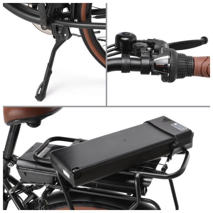 Vélo Électrique SURPASS SURVAEVILLENOIR 26'' Noir 6 vitesses Batteri