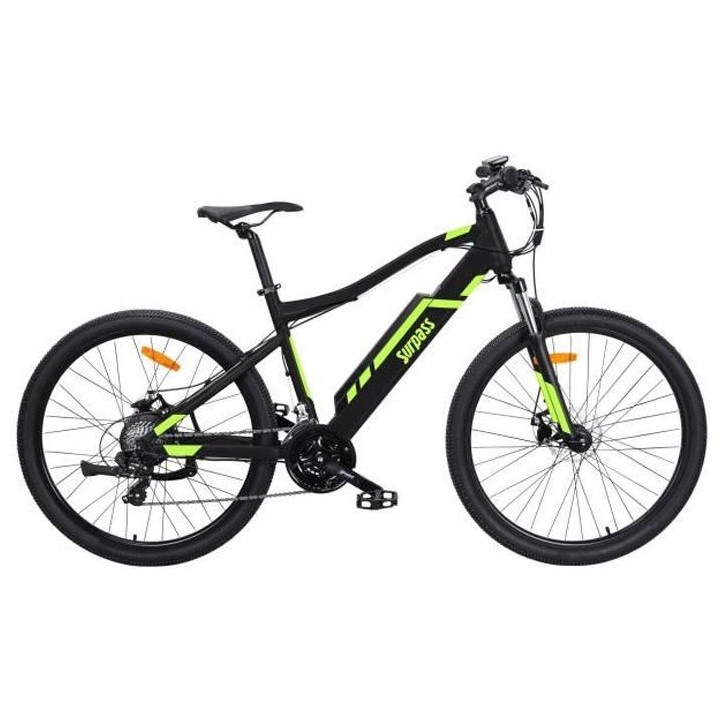 VTT Électrique SURPASS SURVTTSEMIRIGN 27,5'' Noir 8 vitesses Semi-rig