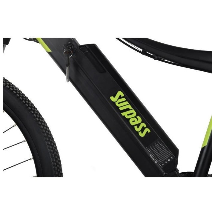 VTT Électrique SURPASS SURVTTSEMIRIGN 27,5'' Noir 8 vitesses Semi-rig