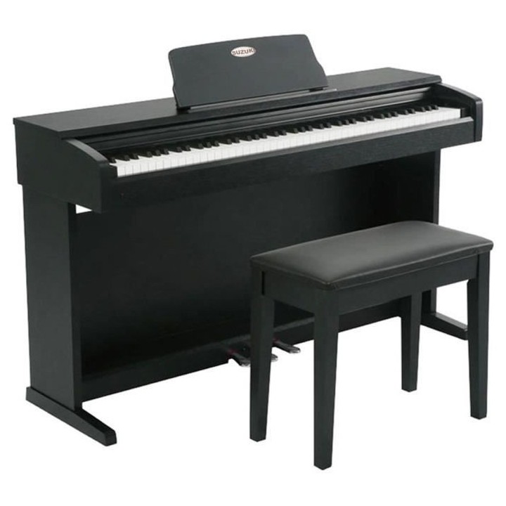 SUZUKI Piano meuble 88 touches Noir mat (touché lourd)