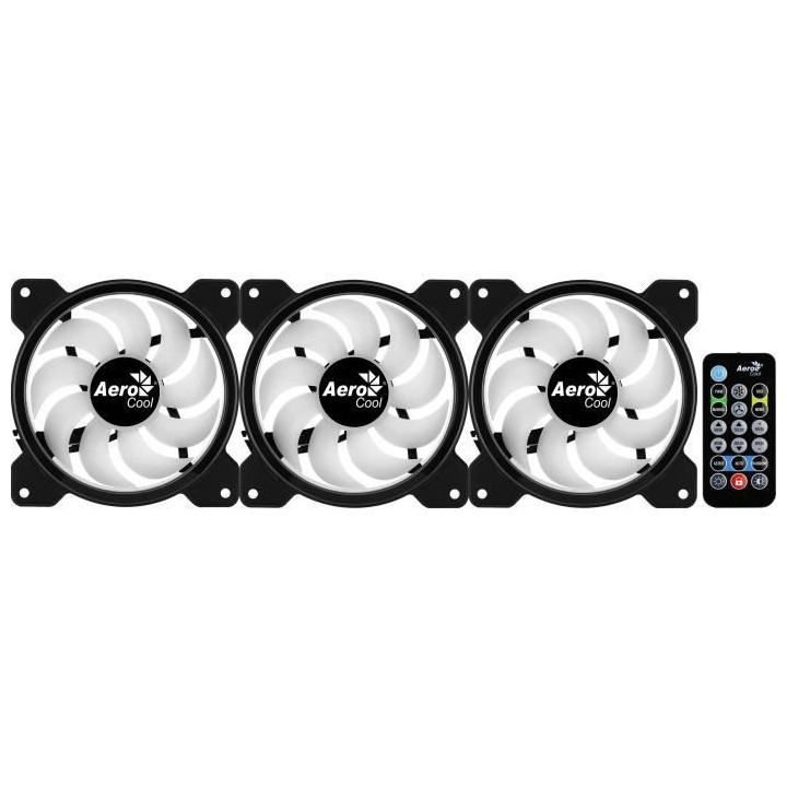 AEROCOOL Saturn 12F ARGB Pro (Pack de 3) - Ventilateur 120mm ARGB pour