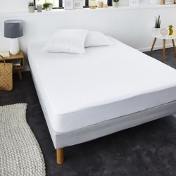 SWEETNIGHT Protege-matelas Top Prix 160x200 cm - Blanc