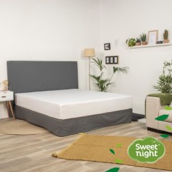 SWEET NIGHT Protege matelas imperméable anti-acariens traitement végétal Greenfirst - 180 x 200 cm - Blanc