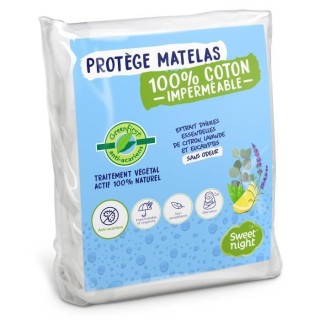SWEET NIGHT Protege matelas imperméable anti-acariens traitement vég