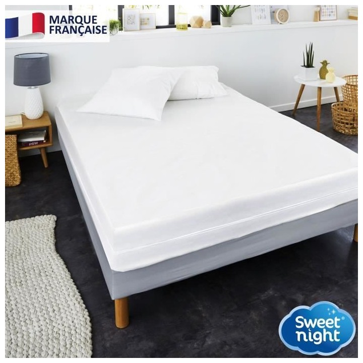 SWEET NIGHT Housse complete pour matelas Anti-acariens Anti punaise de