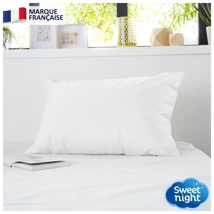 SWEET NIGHT Housse intégrale pour oreiller Anti punaise de lit Anti-a