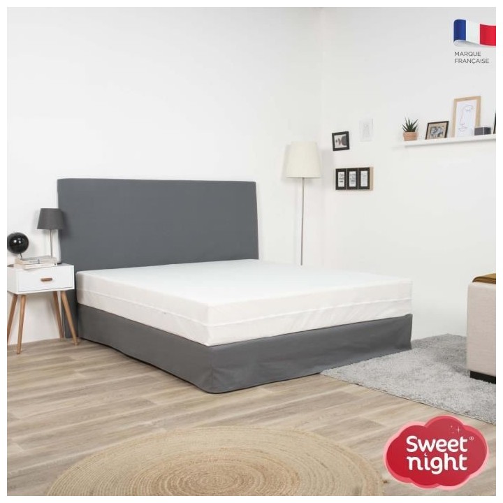 SWEET NIGHT Rénove matelas imperméable - 90 x 190/200 cm - Blanc