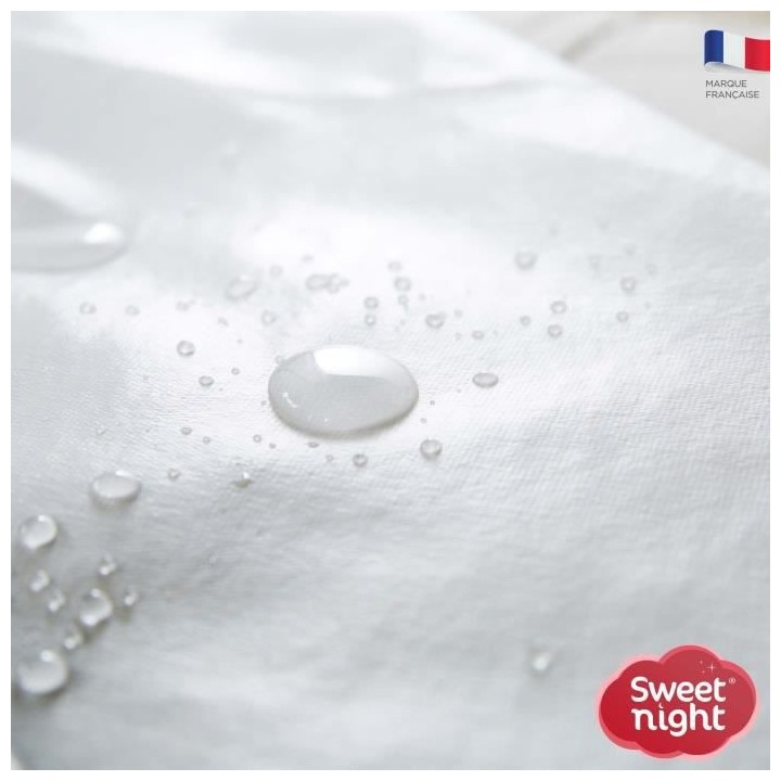 SWEET NIGHT Rénove matelas imperméable - 90 x 190/200 cm - Blanc