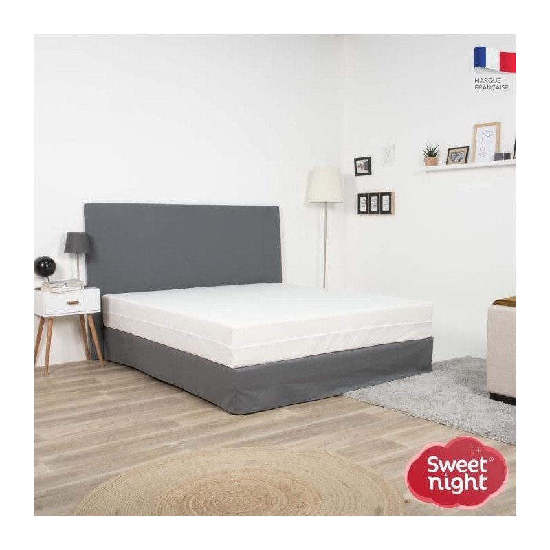 SWEET NIGHT Rénove matelas imperméable - 140 x 190/200 cm - Blanc