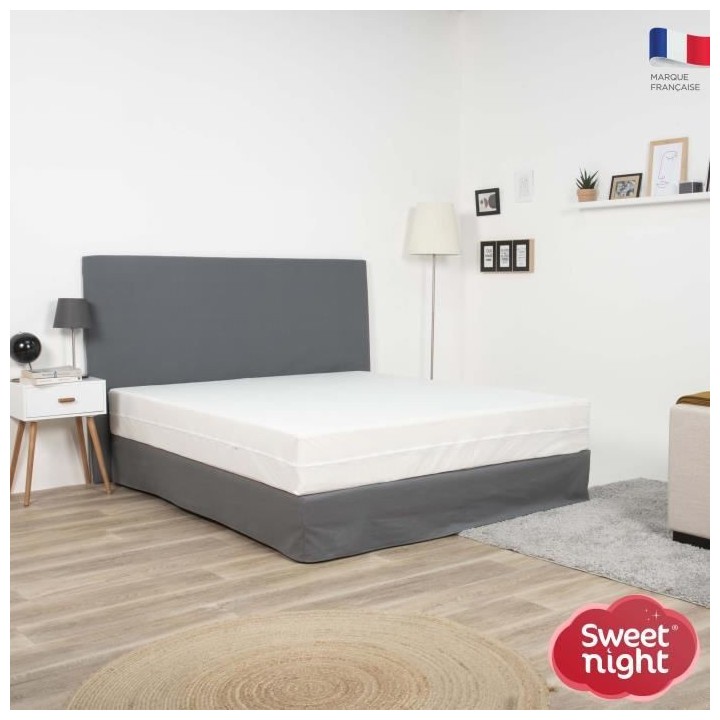 SWEET NIGHT Rénove matelas imperméable - 160 x 200 cm - Blanc