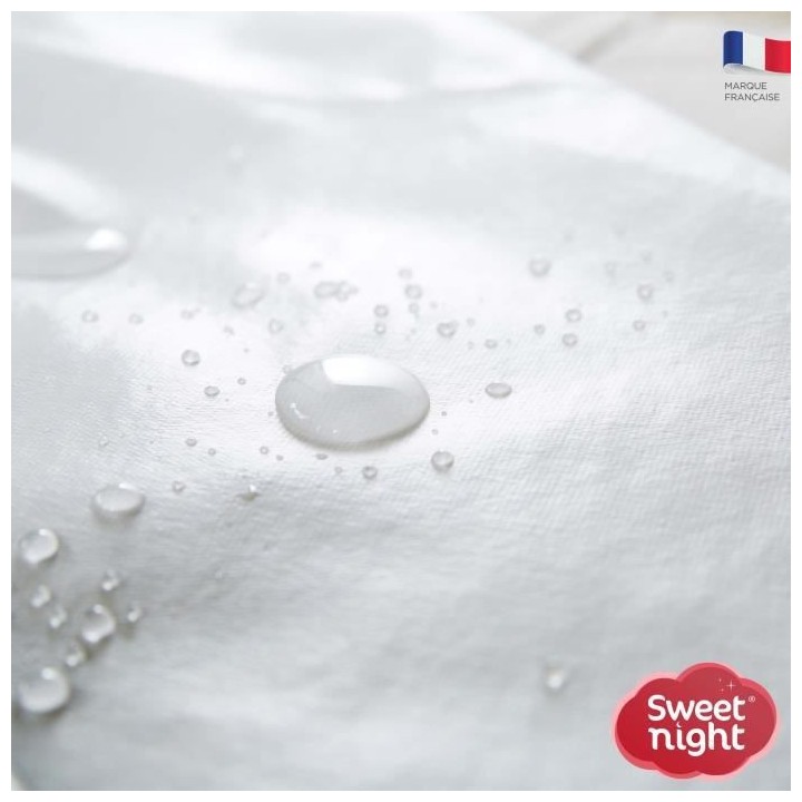 SWEET NIGHT Rénove matelas imperméable - 160 x 200 cm - Blanc