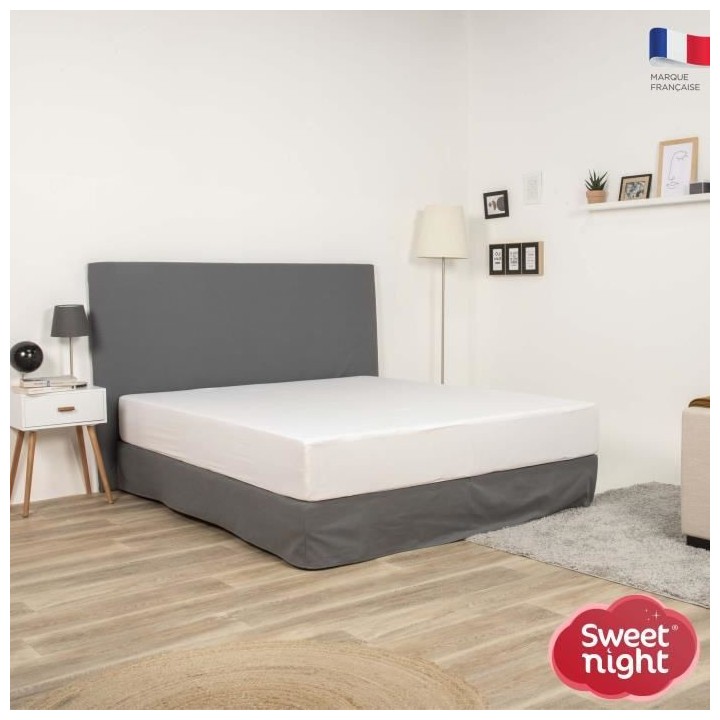 SWEET NIGHT Protege matelas imperméable et anti acariens - 140 x 190/