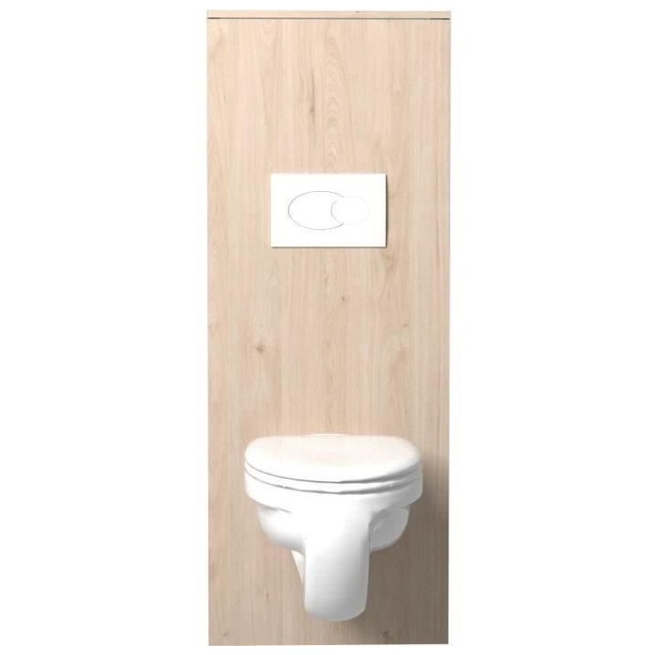 EKIPA Aménagement pour WC - Décor Chene Jackson et blanc mat - L 53