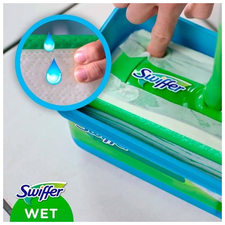 SWIFFER 144 Serpillieres imprégnées pour sol - Parfum Citrus Fresh -