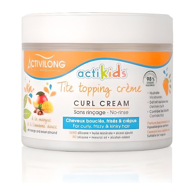 ACTIVILONG Tite Topping Creme Actikids Curl Cream - Mangue et Amande douce - 300 ml