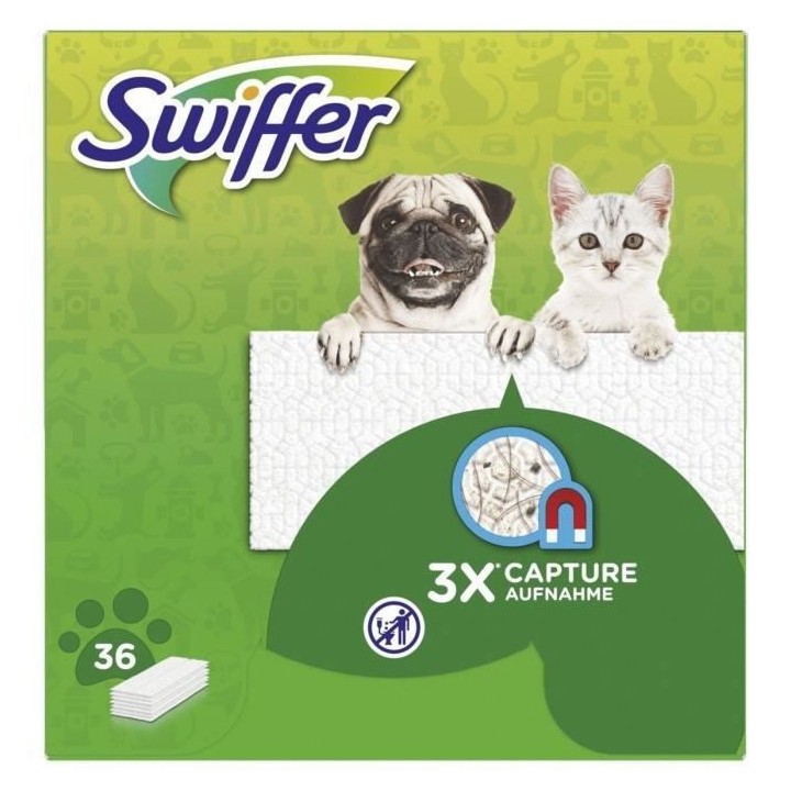 Swiffer Balai Attrape-Poussiere Recharges Lingettes Poussieres 36 Uni
