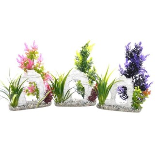 SYDECO Pont Aquatic - Décoration ornement plantes + support pour Aqua