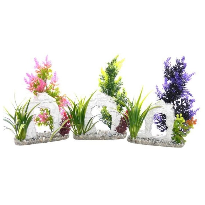 SYDECO Pont Aquatic - Décoration ornement plantes + support pour Aqua