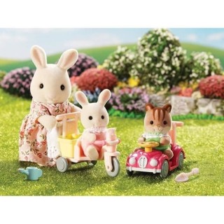 SYLVANIAN FAMILIES - 5040 - Le tricycle et mini voiture bébés - Le v