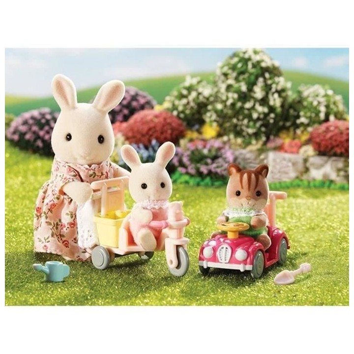 SYLVANIAN FAMILIES - 5040 - Le tricycle et mini voiture bébés - Le v