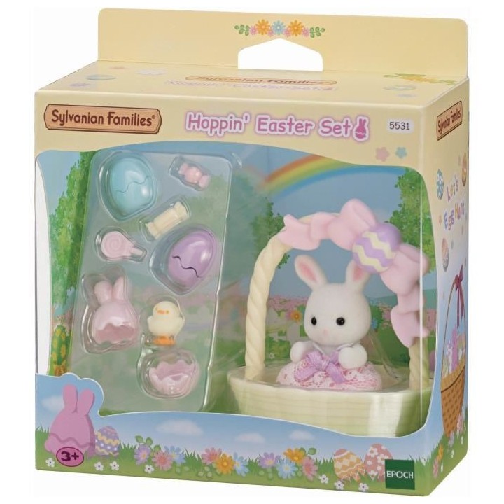 SYLVANIAN FAMILIES Le coffret de Pâques et bébé lapin blanc Pour En