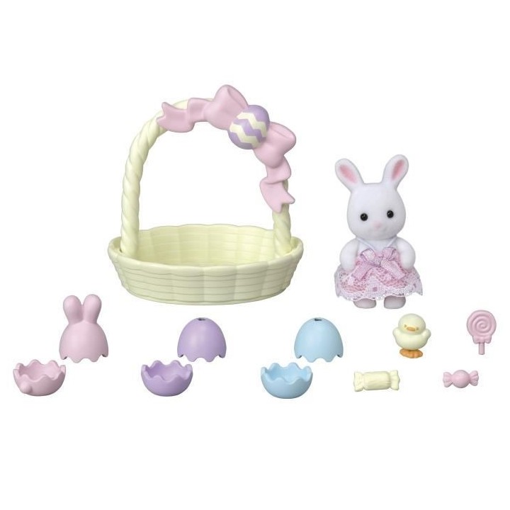 SYLVANIAN FAMILIES Le coffret de Pâques et bébé lapin blanc Pour En