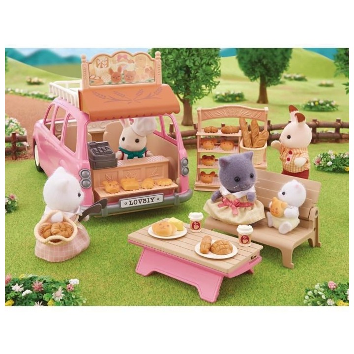 SYLVANIAN FAMILIES - Le monospace rose et set de pique-nique