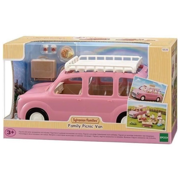 SYLVANIAN FAMILIES - Le monospace rose et set de pique-nique