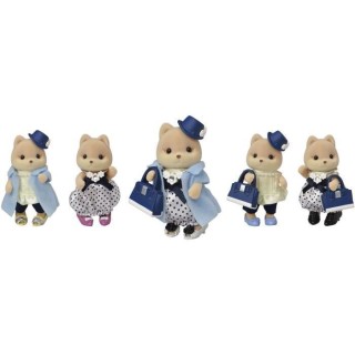 SYLVANIAN FAMILIES La valisette de mode et grande soeur chien caramel