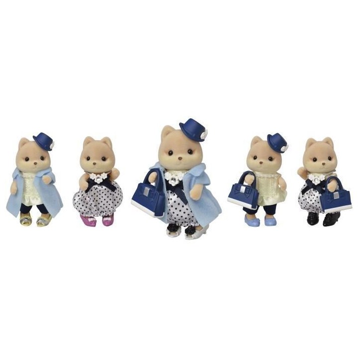 SYLVANIAN FAMILIES La valisette de mode et grande soeur chien caramel