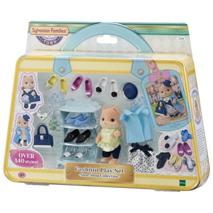 SYLVANIAN FAMILIES La valisette de mode et grande soeur chien caramel