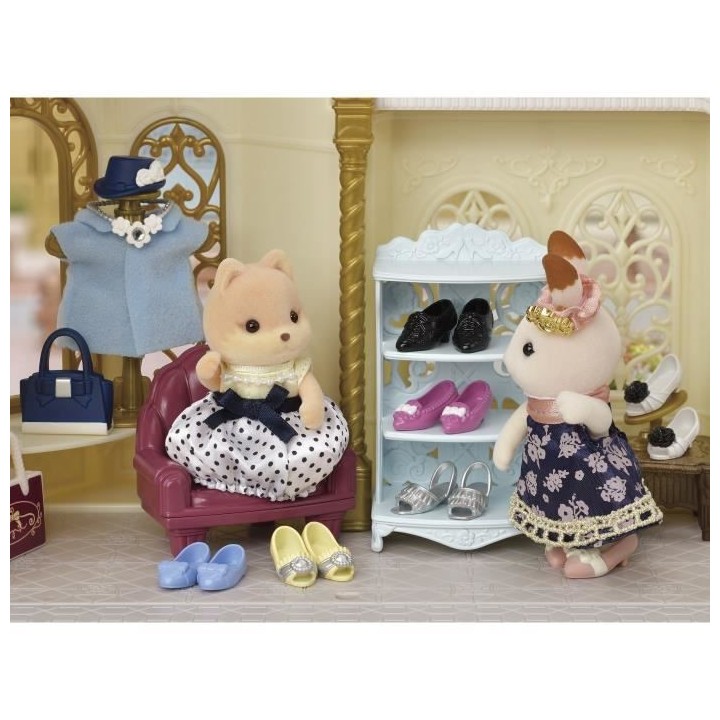 SYLVANIAN FAMILIES La valisette de mode et grande soeur chien caramel