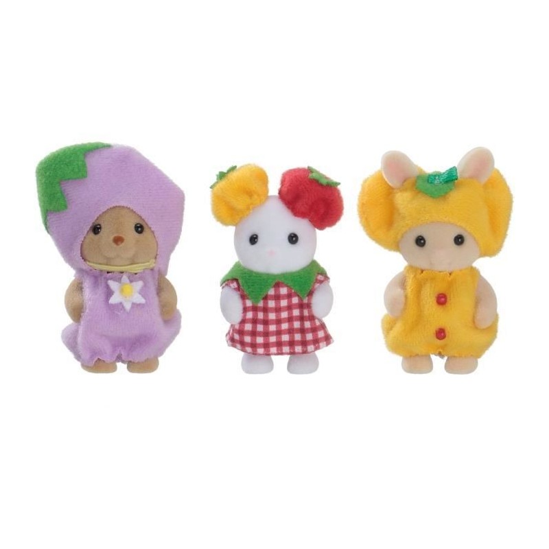 SYLVANIAN FAMILIES - Le trio des bébés en costumes de légumes