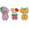 SYLVANIAN FAMILIES - Le trio des bébés en costumes de légumes