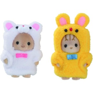 SYLVANIAN FAMILIES 5597 Le duo des bébés en costumes chat et ours -