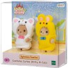 SYLVANIAN FAMILIES 5597 Le duo des bébés en costumes chat et ours - Mini univers