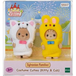 SYLVANIAN FAMILIES 5597 Le duo des bébés en costumes chat et ours - Mini univers