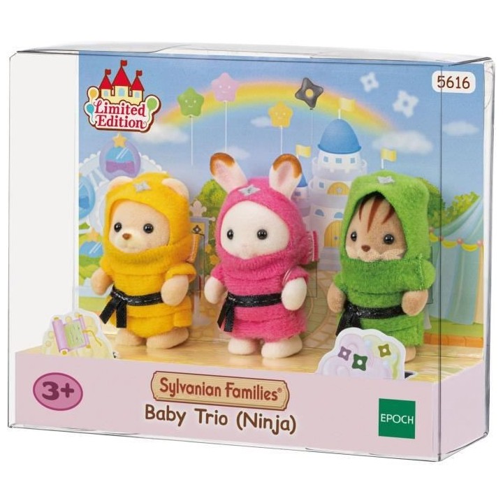 SYLVANIAN FAMILIES 5616 Le trio des bébés en costumes Ninja - Mini u