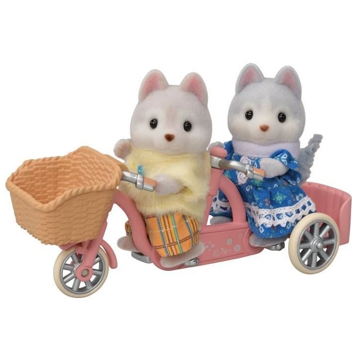 SYLVANIAN FAMILIES - Les freres et soeurs husky et leur tandem