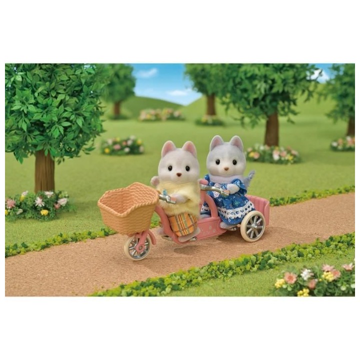 SYLVANIAN FAMILIES - Les freres et soeurs husky et leur tandem
