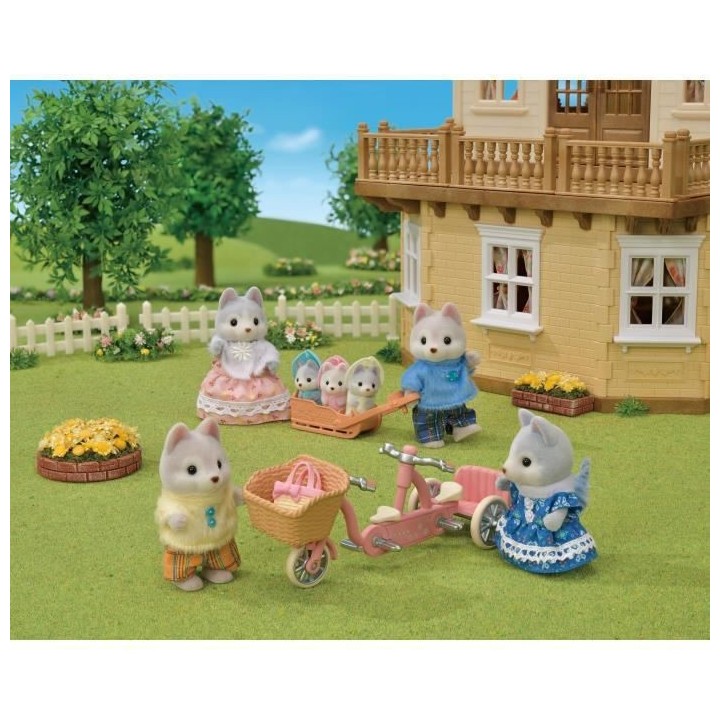 SYLVANIAN FAMILIES - Les freres et soeurs husky et leur tandem